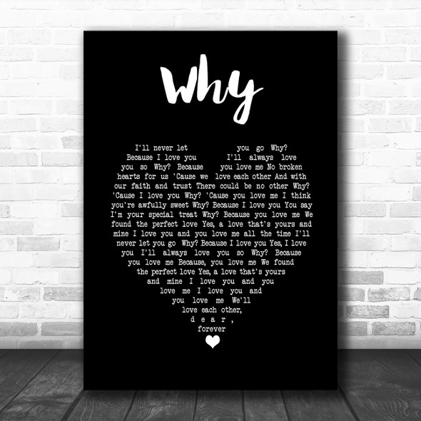 Anthony Newley Why Black Heart Song Lyric Music Art Print