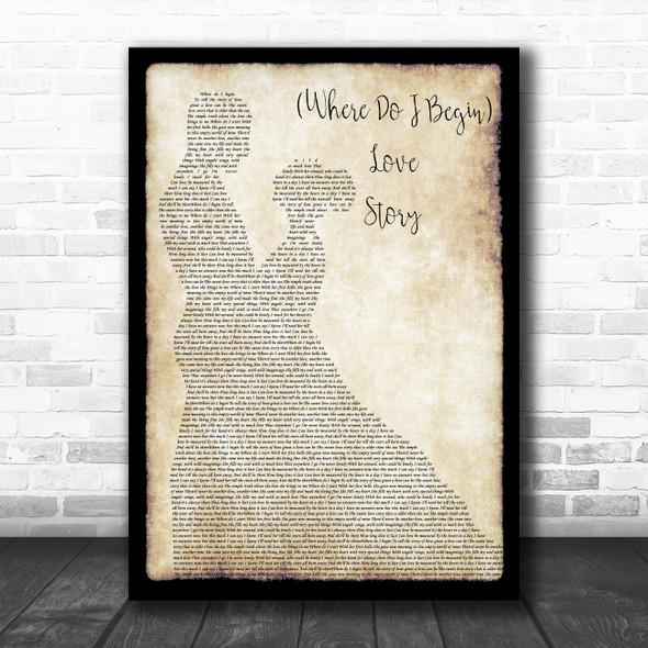 Andy Williams (Where Do I Begin) Love Story Man Lady Dancing Song Lyric Music Art Print