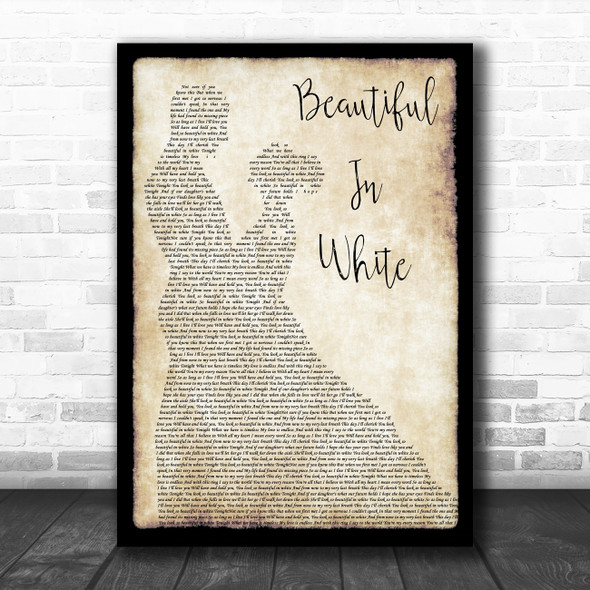 Westlife Beautiful In White Man Lady Dancing Song Lyric Music Art Print