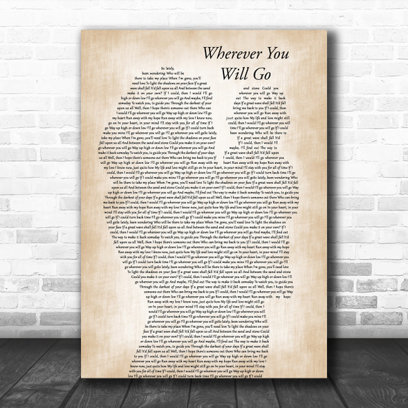 The Calling Wherever You Will Go Mother & Baby Song Lyric Music Art Print