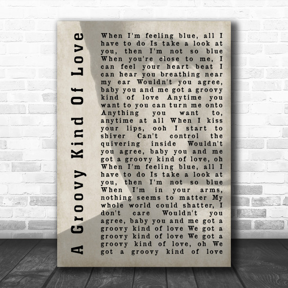 Phil Collins A Groovy Kind Of Love Shadow Song Lyric Music Wall Art Print