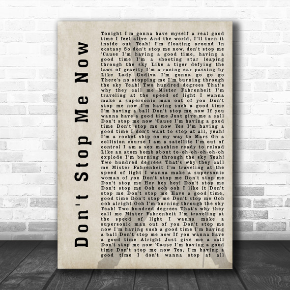 Queen Killer Queen Freddie Mercury Shadow Song Lyric Music Wall Art Print -  Song Lyric Designs