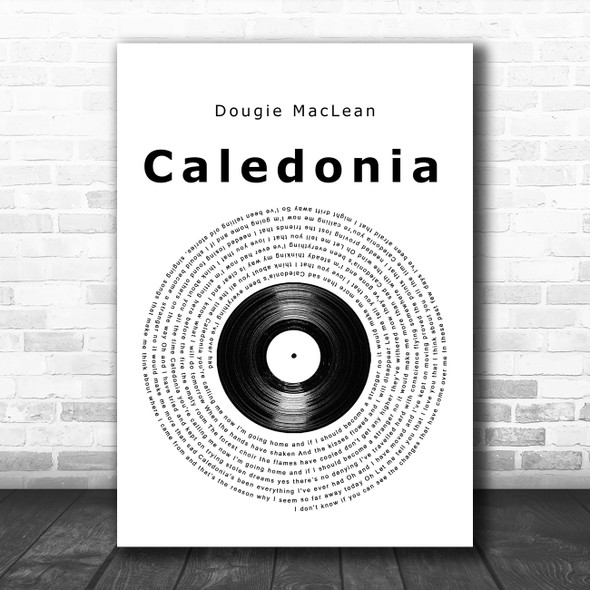 Dougie MacLean Caledonia Vinyl Record Song Lyric Music Art Print