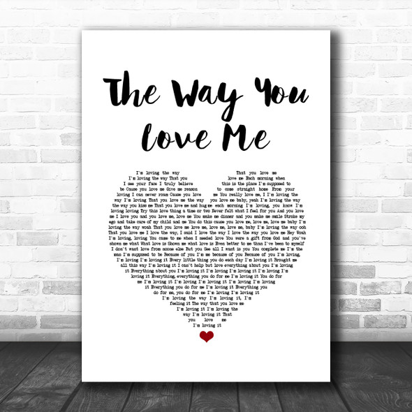 Ron Hall & The Muthafunkaz feat. Marc Evans The Way You Love Me White Heart Song Lyric Music Art Print