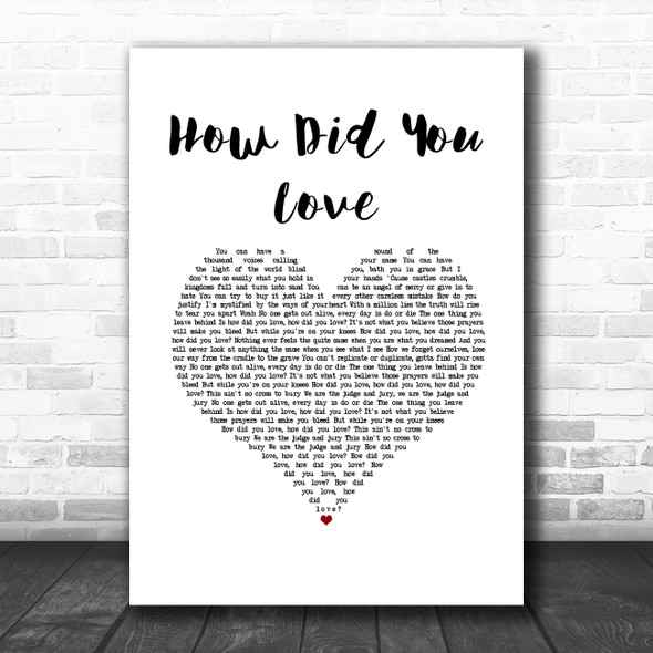 Conway Twitty I'd Love To Lay You Down Grey Heart Song Lyric Wall Art Print  - Song Lyric Designs