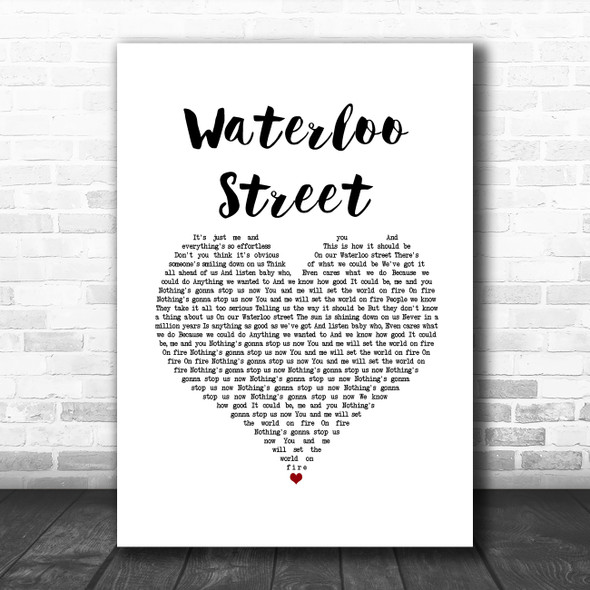 Lighthouse Family Waterloo Street White Heart Song Lyric Music Art Print
