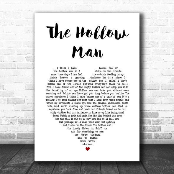 Marillion The Hollow Man White Heart Song Lyric Music Art Print