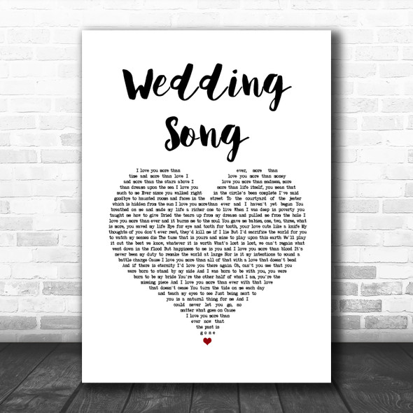 Bob Dylan Wedding Song White Heart Song Lyric Music Art Print