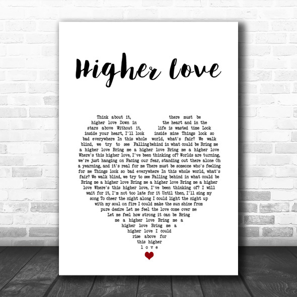 James Vincent McMorrow Higher Love White Heart Song Lyric Music Art Print