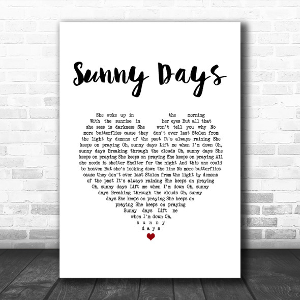 Armin Van Buuren Sunny Days White Heart Song Lyric Music Art Print