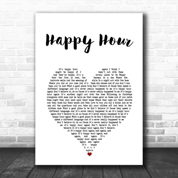 The Housemartins Happy Hour White Heart Song Lyric Music Art Print