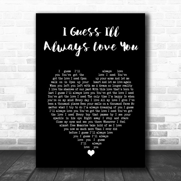 The Isley Brothers I Guess I'll Always Love You Black Heart Song Lyric Art Print