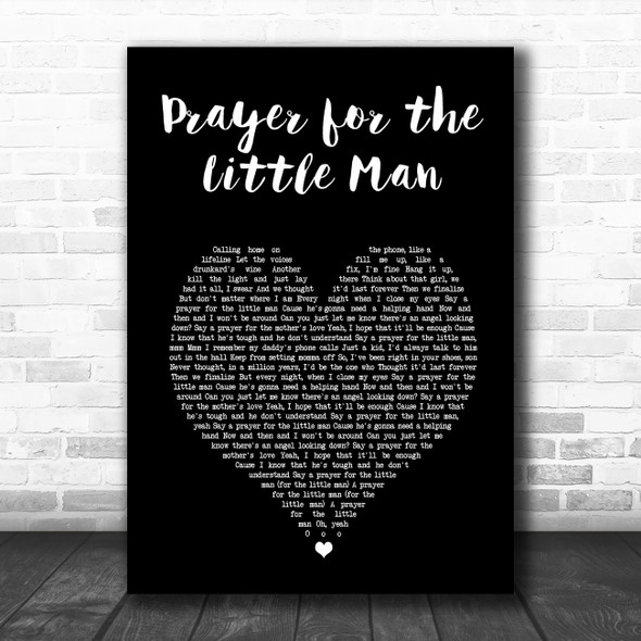 Blackberry Smoke Prayer for the Little Man Black Heart Song Lyric Art Print