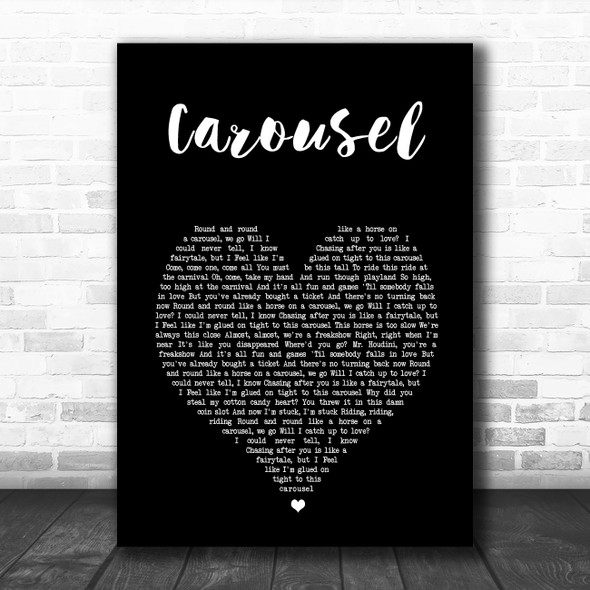 Melanie Martinez Carousel Black Heart Song Lyric Art Print