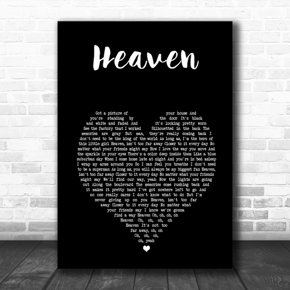 Warrant Heaven Black Heart Song Lyric Art Print