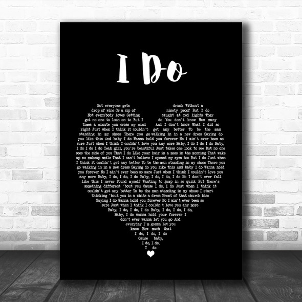 Morgan Evans I Do Black Heart Song Lyric Art Print