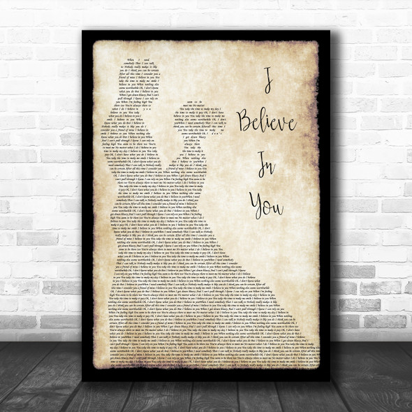 Gallagher and Lyle I Believe In You Man Lady Dancing Song Lyric Art Print