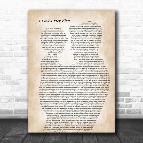 Heartland I Loved Her First Father & Child Song Lyric Art Print