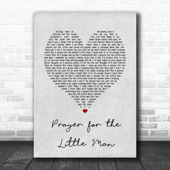 Blackberry Smoke Prayer for the Little Man Grey Heart Song Lyric Art Print