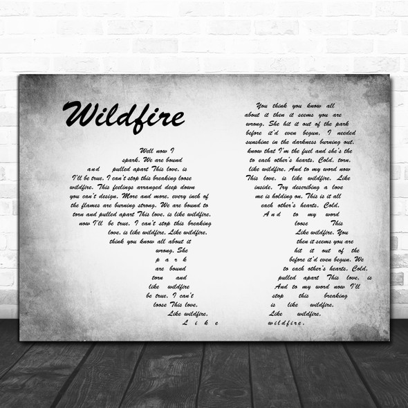 Seafret Wildfire Man Lady Couple Grey Song Lyric Art Print