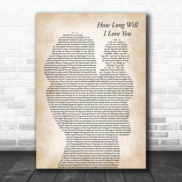 Ellie Goulding How Long Will I Love You Mother & Baby Song Lyric Art Print