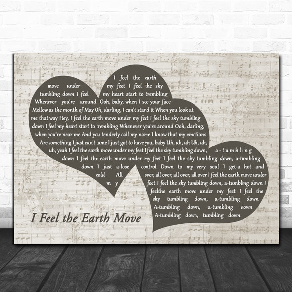 James Taylor, Carole King I Feel the Earth Move Landscape Music Script Two Hearts Song Lyric Art Print