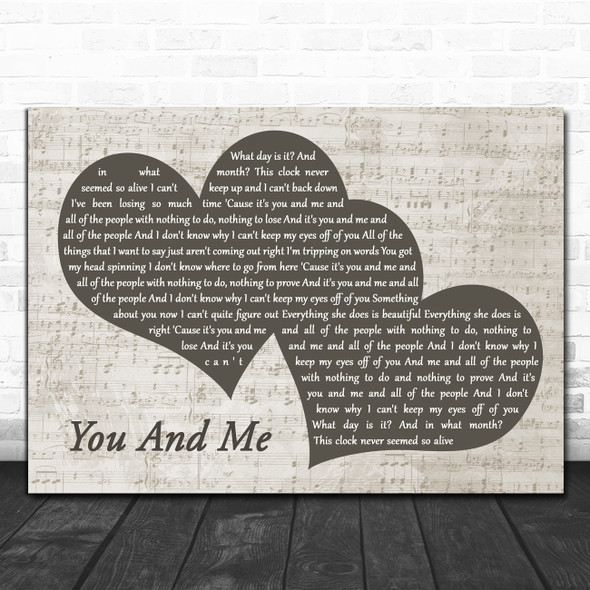 Lifehouse You And Me Landscape Music Script Two Hearts Song Lyric Art Print
