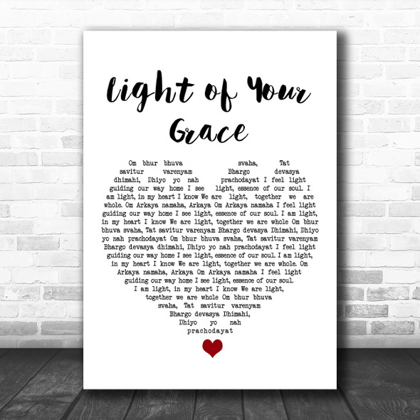Sam Garrett Light of Your Grace White Heart Song Lyric Art Print