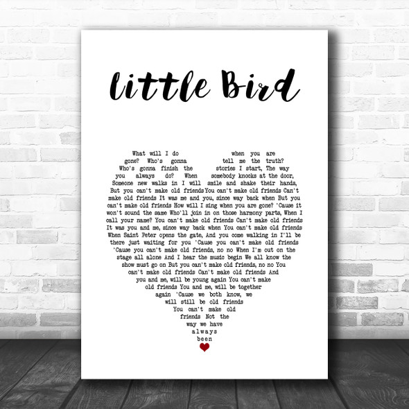 Annie Lennox Little Bird White Heart Song Lyric Art Print