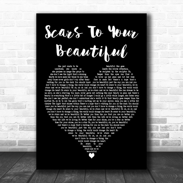 Alessia Cara Scars To Your Beautiful Black Heart Decorative Wall Art Gift Song Lyric Print