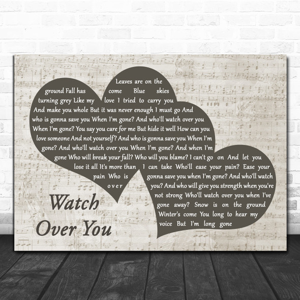 Alter Bridge Watch Over You Landscape Music Script Two Hearts Song Lyric Print