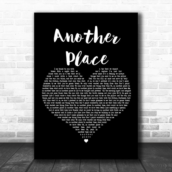Bastille Another Place Black Heart Decorative Wall Art Gift Song Lyric Print