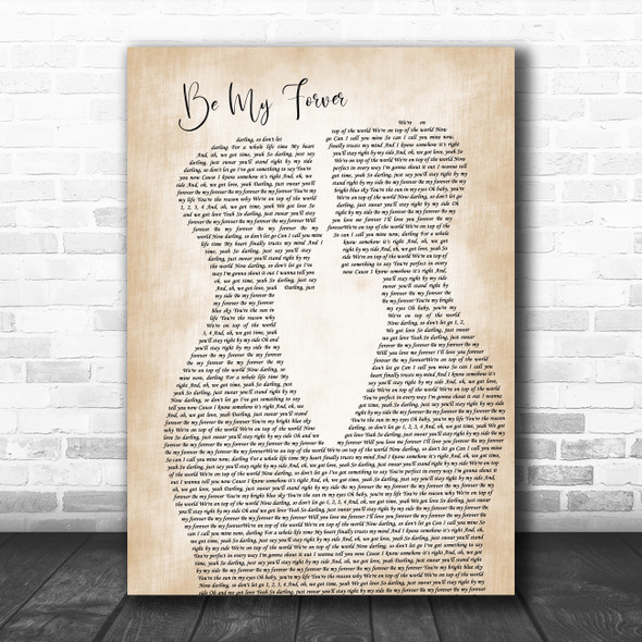 Christina Perri feat. Ed Sheeran Be My Forever Two Men Gay Couple Wedding Song Lyric Print