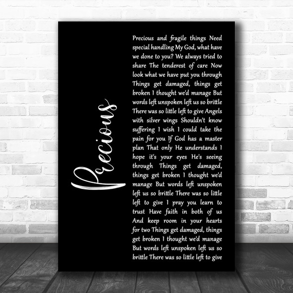 Depeche Mode Precious Black Script Decorative Wall Art Gift Song Lyric Print