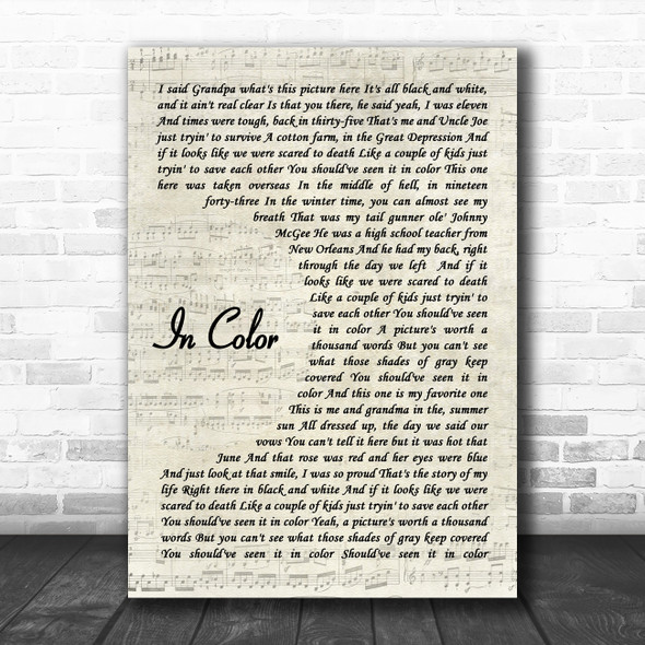 Jamey Johnson In Color Vintage Script Decorative Wall Art Gift Song Lyric Print