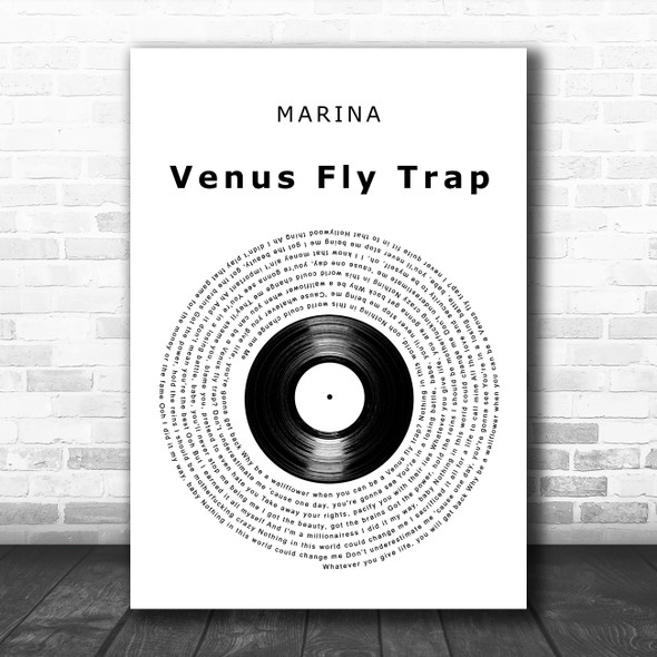 MARINA Venus Fly Trap Vinyl Record Decorative Wall Art Gift Song Lyric Print