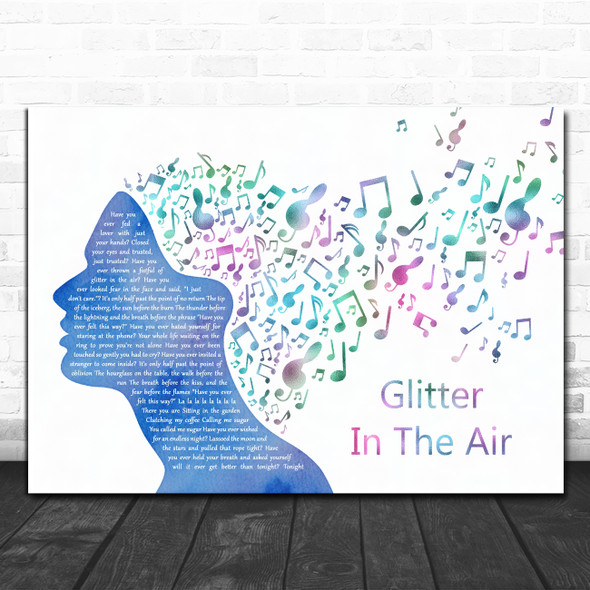Pink Glitter In The Air Colourful Music Note Hair Decorative Gift Song Lyric Print