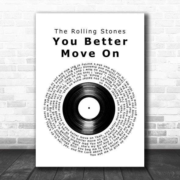 The Rolling Stones You Better Move On Vinyl Record Decorative Wall Art Gift Song Lyric Print