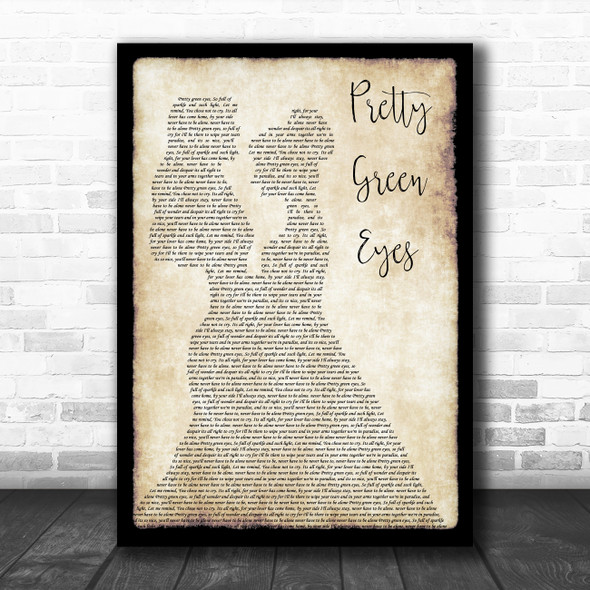 Ultrabeat Pretty Green Eyes Lesbian Couple Two Ladies Dancing Wall Art Song Lyric Print