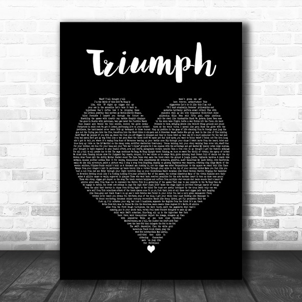 Wu-Tang Clan Triumph Black Heart Decorative Wall Art Gift Song Lyric Print