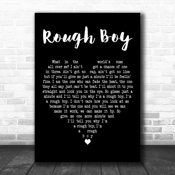 ZZ Top Rough Boy Black Heart Decorative Wall Art Gift Song Lyric Print