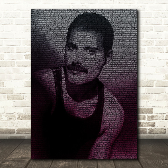 Freddie Mercury Queen Bohemian Rhapsody Face s Music Song Lyric Wall Art Print