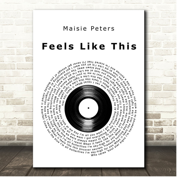 Maisie Peters Feels Like This Vinyl Record Song Lyric Print
