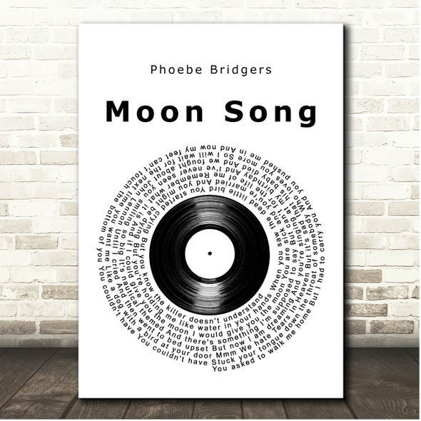 Phoebe Bridgers Moon Song Vinyl Record Song Lyric Print