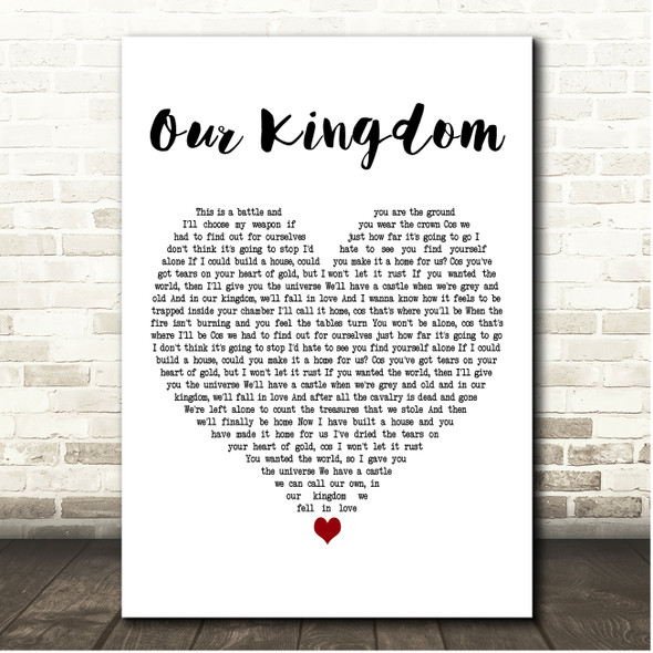 Led By Lanterns Our Kingdom White Heart Song Lyric Print
