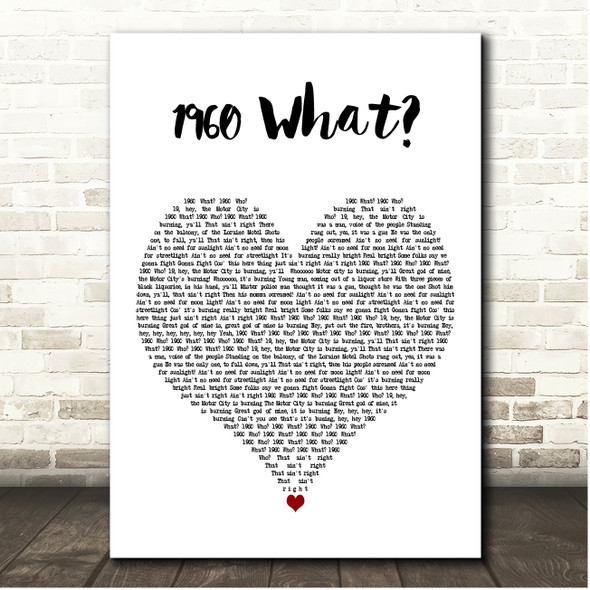 Gregory Porter 1960 What White Heart Song Lyric Print