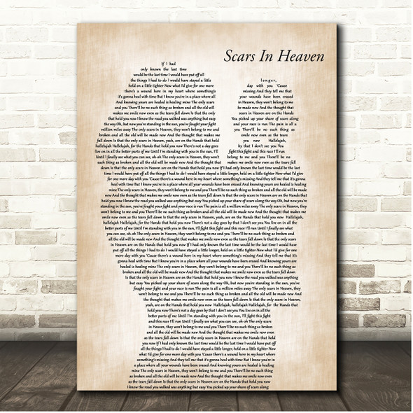 Casting Crowns Scars In Heaven Mother & Baby Song Lyric Print