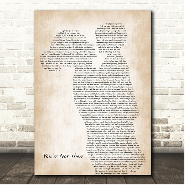 Lukas Graham You're Not There Mother & Child Song Lyric Print