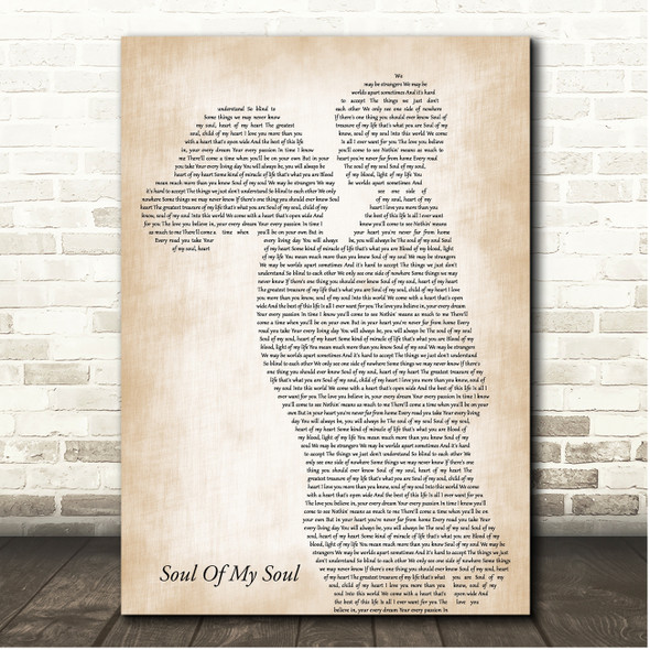 Michael Bolton Soul Of My Soul Mother & Child Song Lyric Print