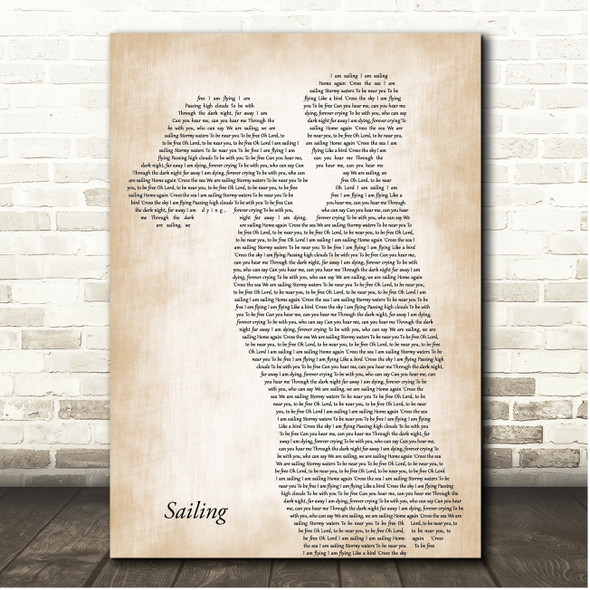 Rod Stewart Sailing Mother & Child Song Lyric Print